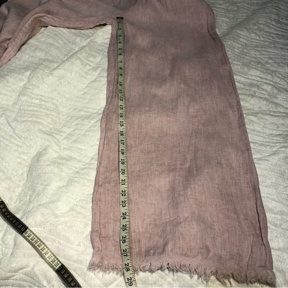 Venti6 coastal lagenlook wide leg pull on linen pants - Picture 8 of 11